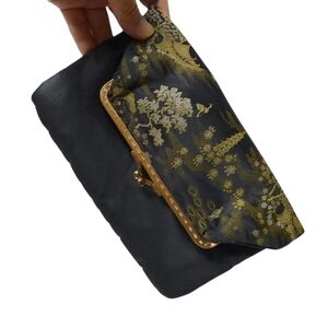 60s Couture Paris Pagoda  brocade clutch